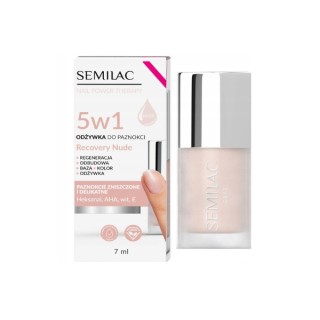 Semilac Nail Power Therapy 5in1 Conditioner for damaged and delicate nails Recovery Nude 7 ml