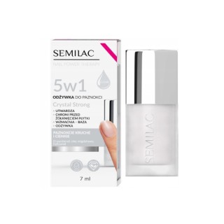 Semilac Nail Power Therapy 5-in-1 Conditioner voor broze en dunne nagels, Crystal Strong, 7 ml