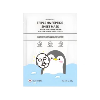 BonnyHill Triple HA Peptide Sheet Mask Revitalizing and Moisturizing Face Mask in a sheet 1 piece
