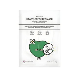 BonnyHill Heartleaf Sheet Mask Soothing and Moisturizing Face Mask 1 piece