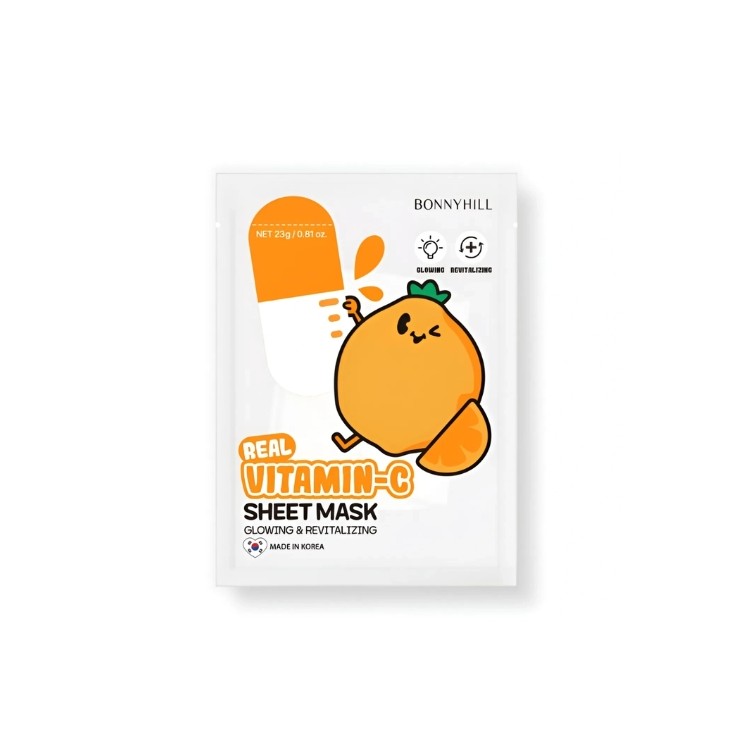 BonnyHill Real Vitamin C Brightening Face Sheet Mask 1 stuk.