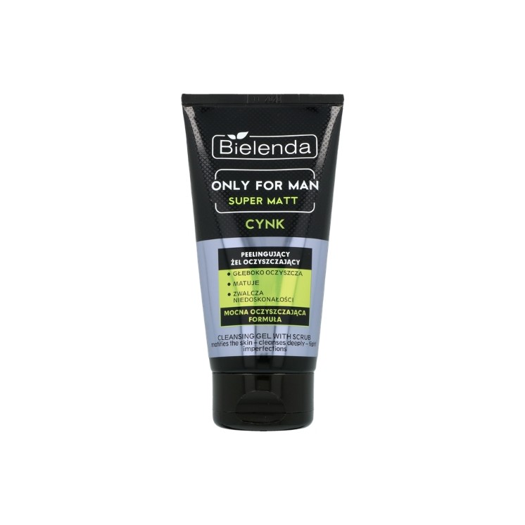 Bielenda ONLY FOR MEN SUPER MAT exfoliërende gezichtsreinigingsgel voor mannen 150 g