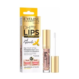 Eveline OH! MY LIPS Lippenvergrößernder Lipgloss mit Hyaluronsäure und Bienengift, 4,5 5 ml