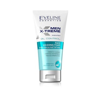 Eveline Men X-Treme Innovation ! Oil Control Reinigungs- und Mattierungsschaum für das Gesicht, 150 ml