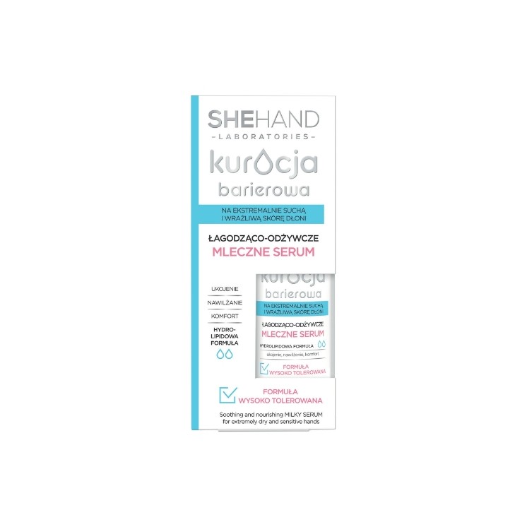 SheHand Kuracja barierowa łagodząco-odżywcze mleczne Serum do dłoni 30 ml