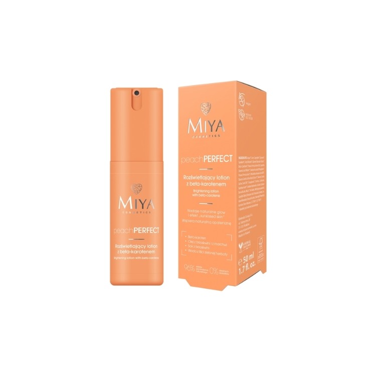 Miya Cosmetics peachPERFECT Verhelderende Gezichtslotion met bètacaroteen 50 ml
