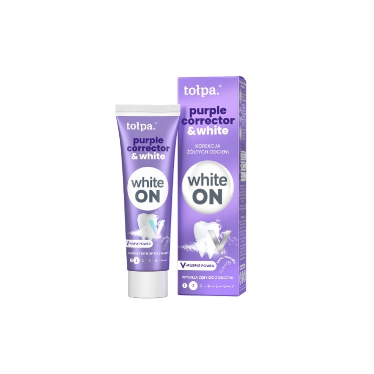 Tołpa White On Purple Corrector & witte tandpasta met paars pigment 75 ml