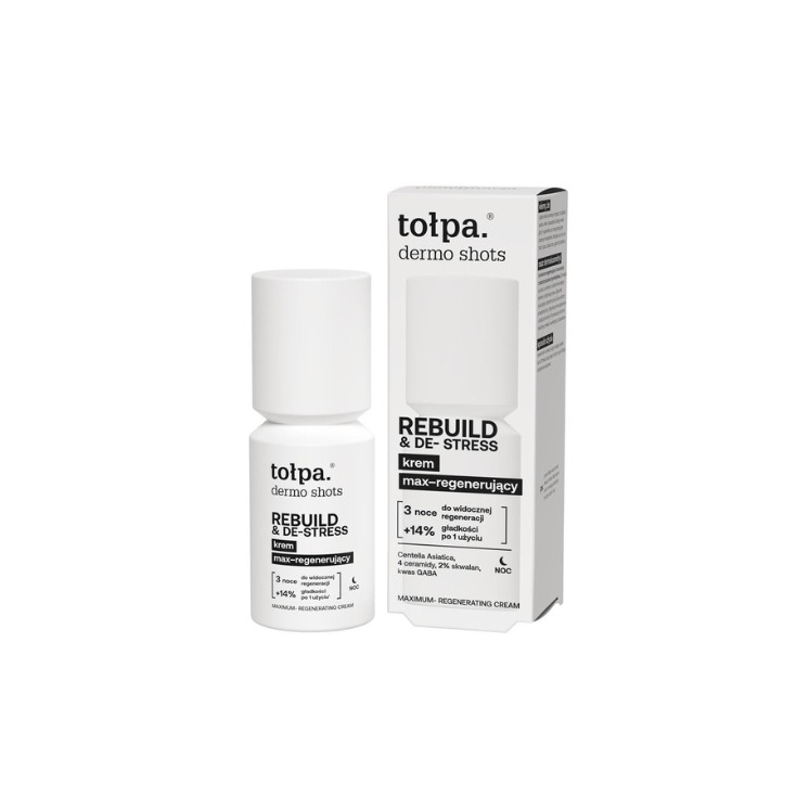 Tołpa Dermo Shots Rebuild & De-Stress Krem Max-regenerujący do twarzy na noc 50 ml