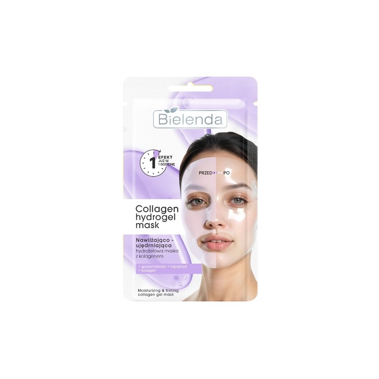 Bielenda Collagen Hydrogel Masker, hydraterend en verstevigend gezichtsmasker (1 stuk)