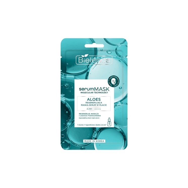 Bielenda serumMASK Molecular Technology regenerating Aloe Serum Sheet Mask 1 piece
