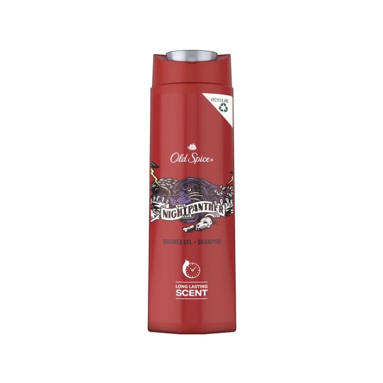 Old Spice Night Panther Shower Gel and Shampoo 400 ml