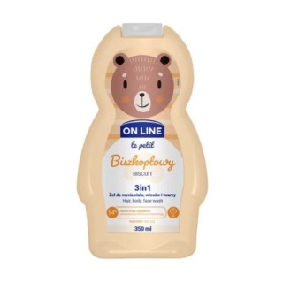 On Line Le Petit Baby Body, Hair and Face Wash Gel met koekjesgeur 350 ml