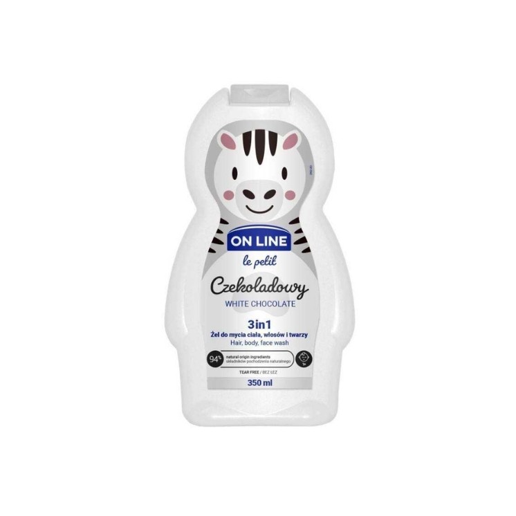 On Line Le Petit Chocolate Body, Hair and Face Wash Gel voor kinderen 350 ml