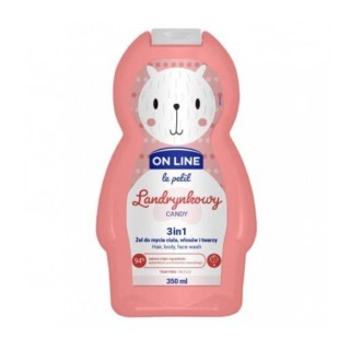 On Line Le Petit Żel do mycia ciała, włosów i twarzy dla dzieci Landrynkowy 350 ml