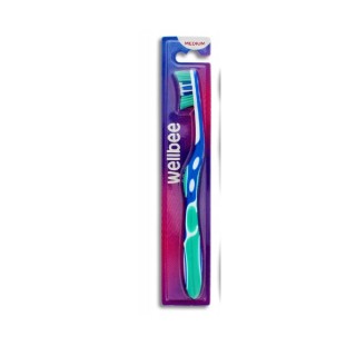 Wellbee Medium Tandenborstel 1 stuk
