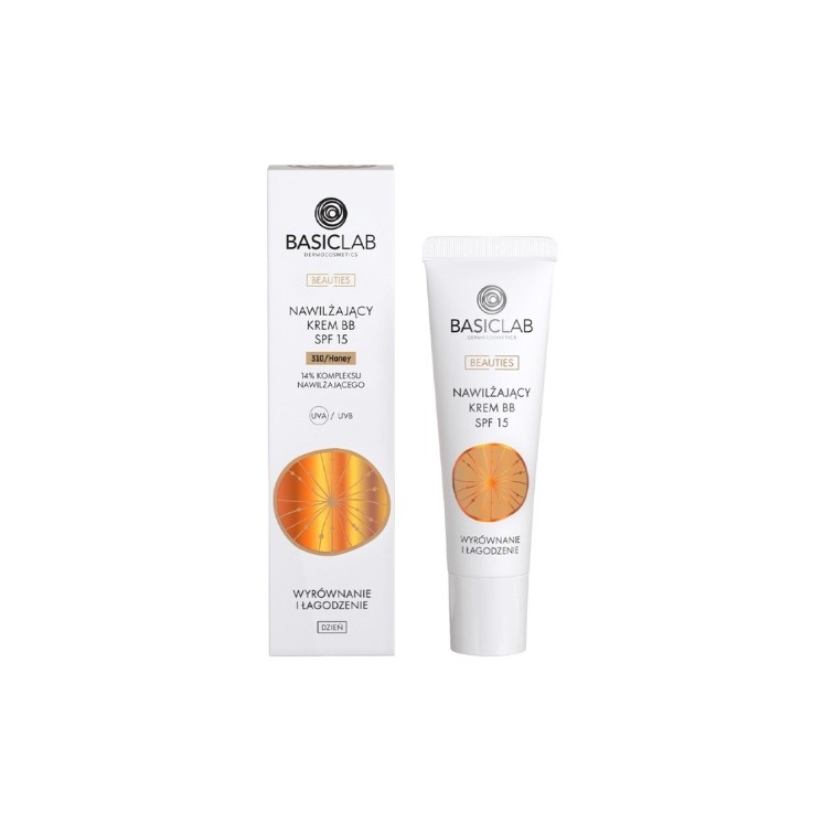 BasicLab Dermocosmetics Beauties Hydraterende BB Cream SPF15 /310/ Honey Balancerend en Verzachtend 33 ml