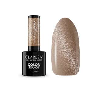 Claresa Nude Glow Cat Eye Hybrid Nagellak Light Brown / 5 g
