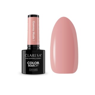 Claresa Nude Glow Gummy Nude Hybrid Nagellak /1/ 5 g