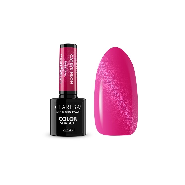 Claresa Cat Eye Neon Hybrid Nail Polish Dark Pink 5 g
