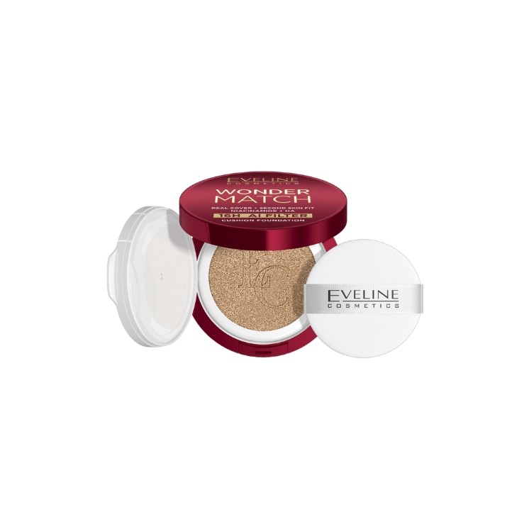 Eveline Wonder Match Covering Cushion Foundation with Niacinamide /02W/ Vanilla 15 g