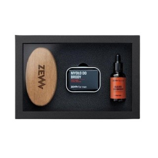 Zew for Men Prosty Drwal Pakket voor mannen: Baardborstel + Baardzeep + Baardolie met glans van hennepolie