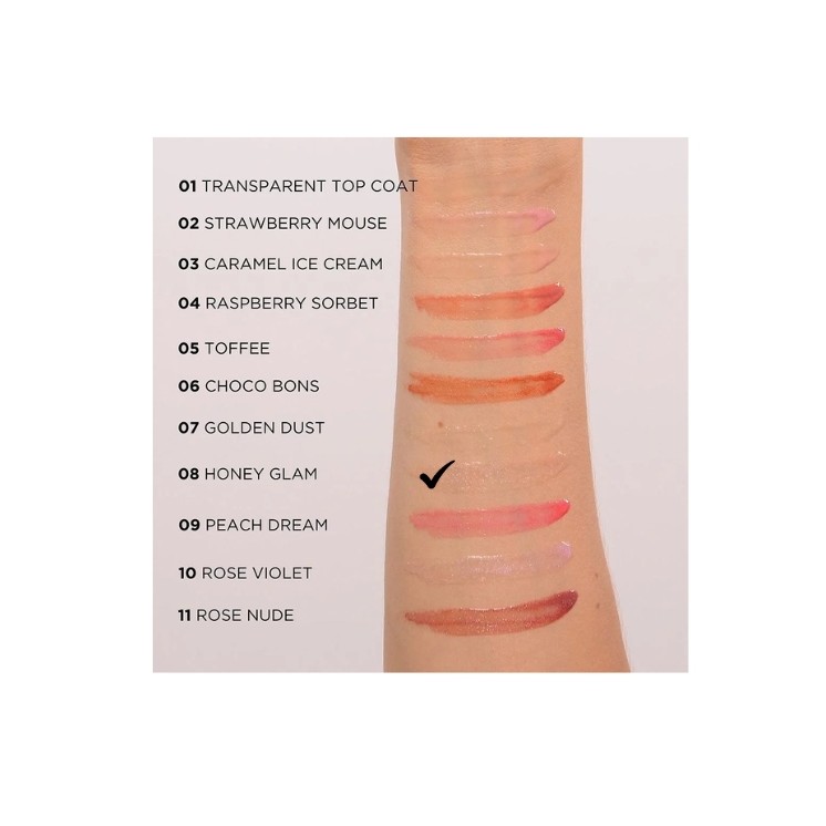 Eveline Diamond Glow Lip Luminizer Lip Gloss with Hyaluronic Acid /08/ 5 ml