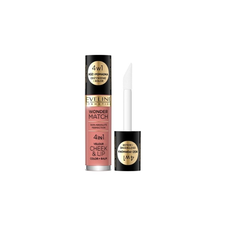 Eveline Wonder Match Róż i pomadka w płynie /01/ 4,5 ml