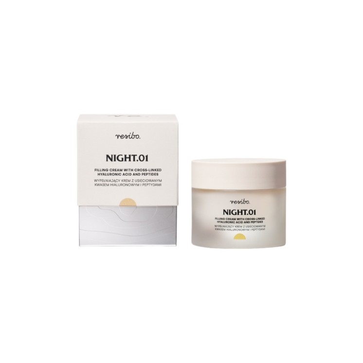 Resibo Night.01 Filling Night Face Cream met hyaluronzuur 50 ml