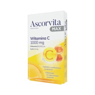 Ascorvita Max Vitamine C 1000mg 30 tabletten