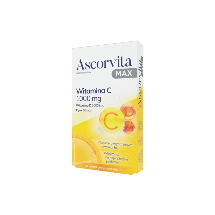 Ascorvita Max Vitamine C 1000mg 30 tabletten
