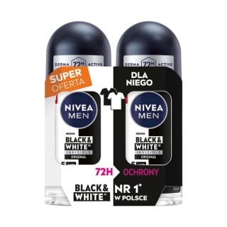 Nivea Men Invisible Original 2-pak Antyperspirant Roll-on dla mężczyzn 2x50 ml
