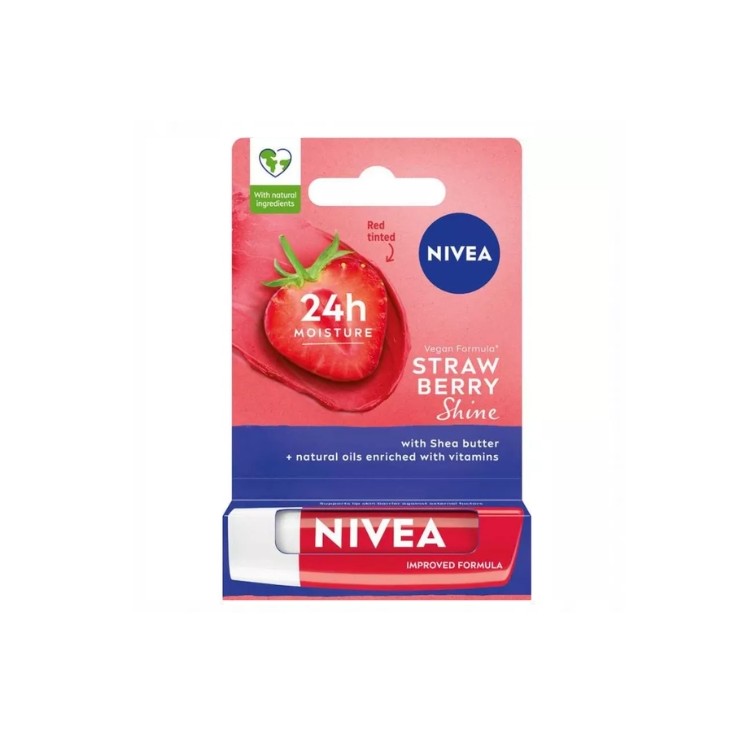 Nivea Beschermende Lippenbalsem Strawberry Shine 4,8 ml