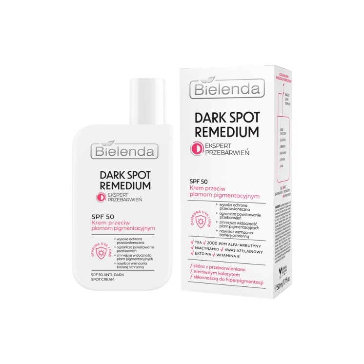 Bielenda Dark Spot Remedium Face Cream Against Pigmentation Spots SPF50 40 ml