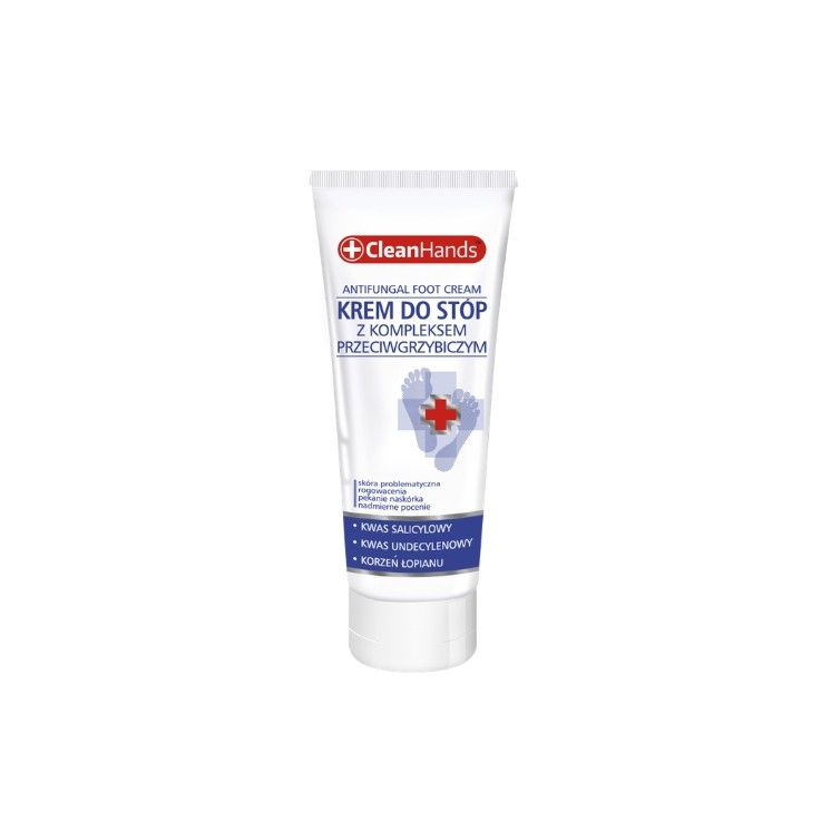 Cleanhands Krem do stóp kompleksem przeciwgrzybicznym 75 ml