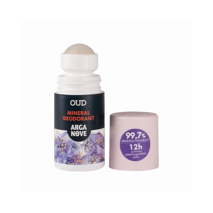 Arganove mineralny Dezodorant Roll-on ałunowy Oud 50 ml